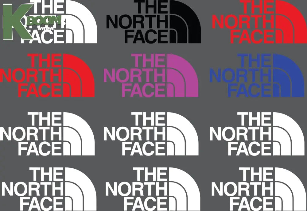 12 X The North face VARIATIONS IRON ON HEAT TRANSFER SPORT