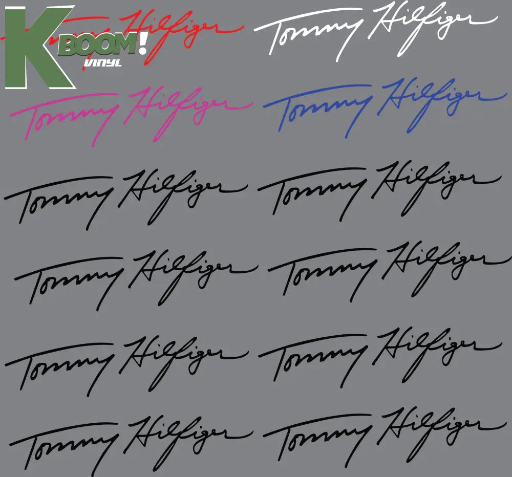 12 X Tommy VARIATIONS IRON ON HEAT TRANSFER SPORT
