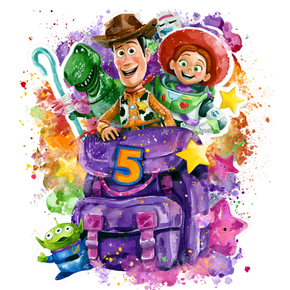Iron On DTF Transfers For T-Shirt Clothes about 22cm 10 to choice from Toy Story 5