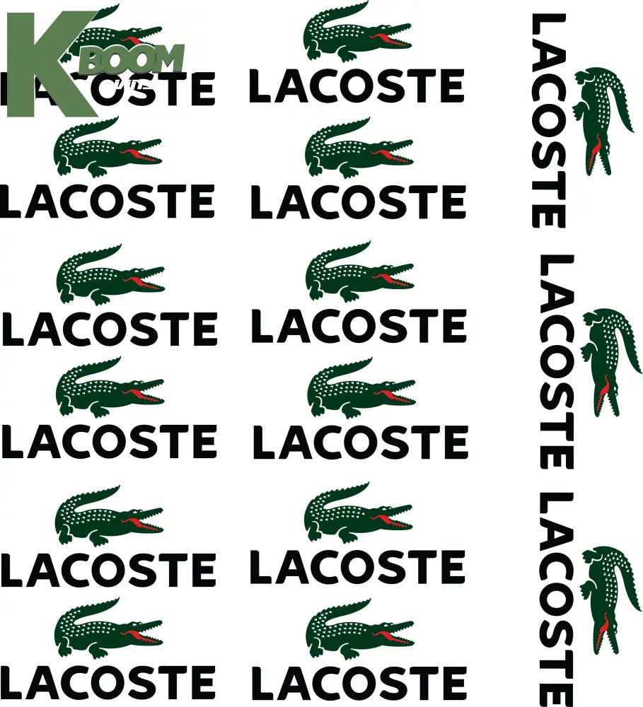 15 X Lacoste VARIATIONS IRON ON HEAT TRANSFER SPORT