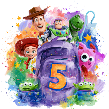 Iron On DTF Transfers For T-Shirt Clothes about 22cm 10 to choice from Toy Story 5