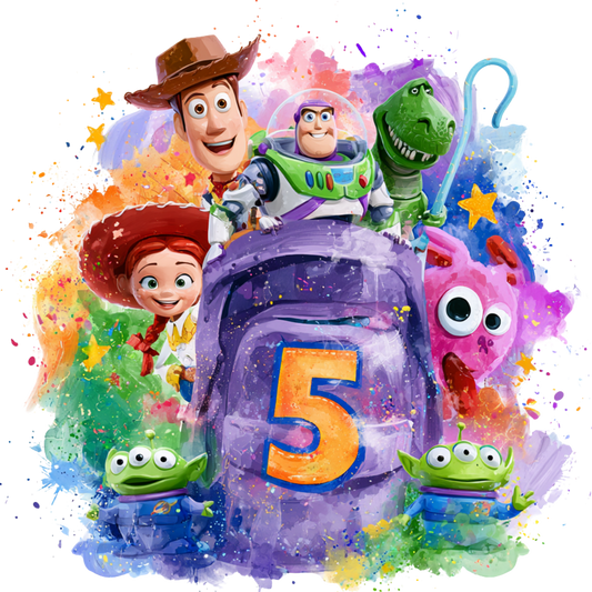 Iron On DTF Transfers For T-Shirt Clothes about 22cm 10 to choice from Toy Story 5