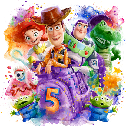 Iron On DTF Transfers For T-Shirt Clothes about 22cm 10 to choice from Toy Story 5