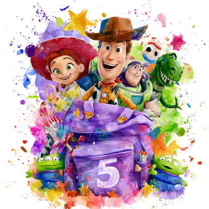 Iron On DTF Transfers For T-Shirt Clothes about 22cm 10 to choice from Toy Story 5