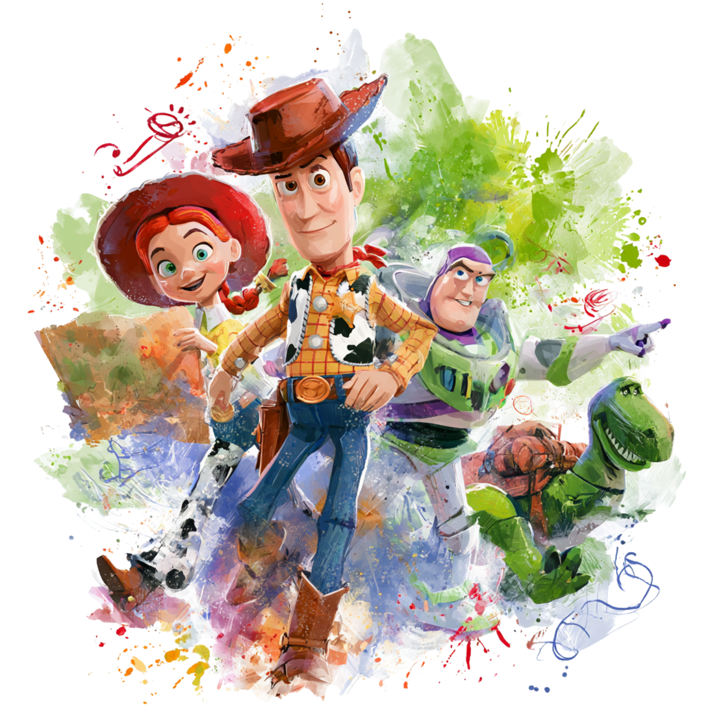 Iron On DTF Transfers For T-Shirt Clothes about 22cm 10 to choice from Toy Story 5