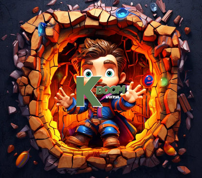 20 Oz Skinny Tumblers 3D Baby Super Heroes 60 image to choice from 26