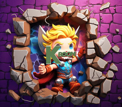 20 Oz Skinny Tumblers 3D Baby Super Heroes 60 image to choice from 41