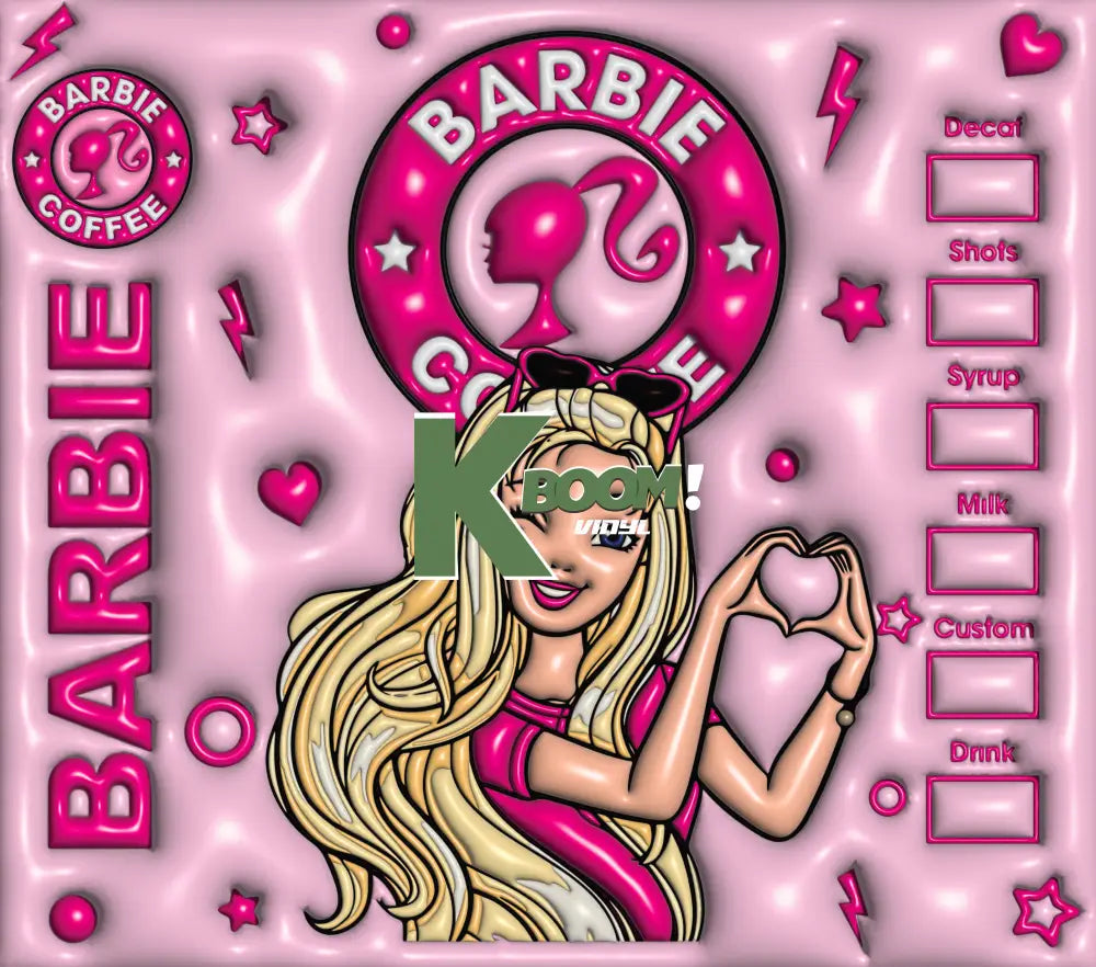 20 Oz Skinny Tumblers 3D Barbie A4 4 image to choice from 1