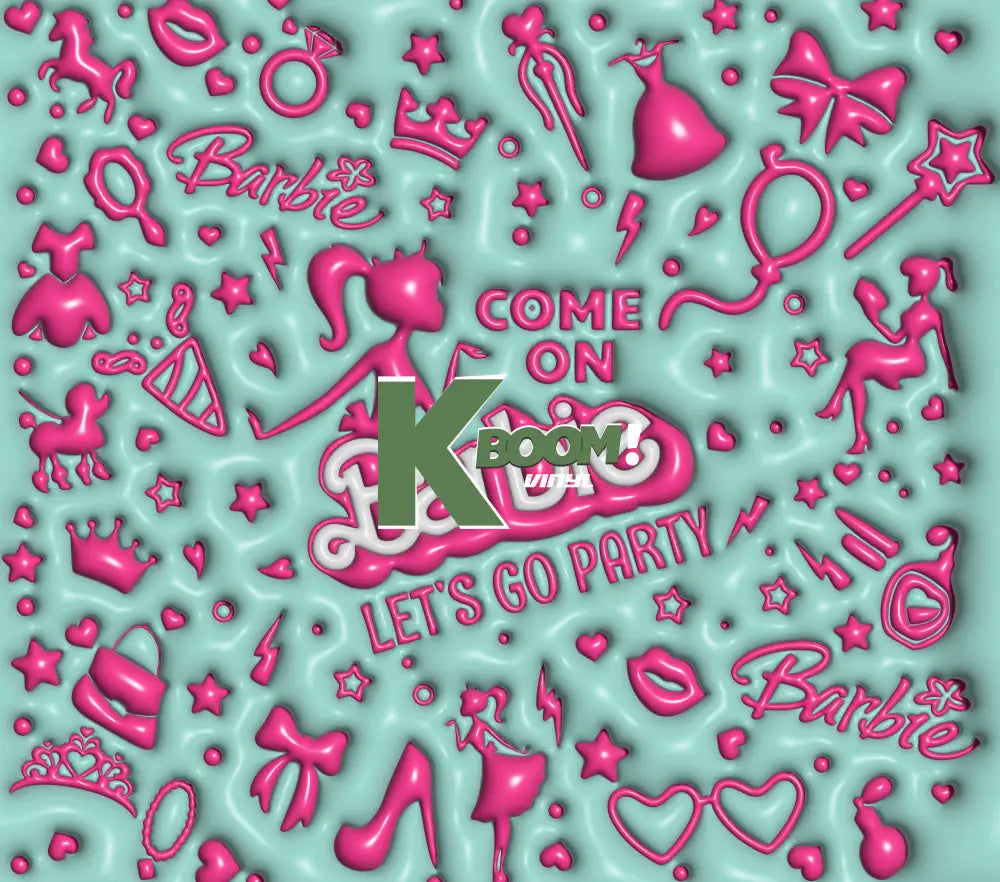 20 Oz Skinny Tumblers 3D Barbie A4 4 image to choice from 3