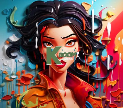 20 Oz Skinny Tumblers 3D paint design cartoon 4 (90-120)30 image to choice from