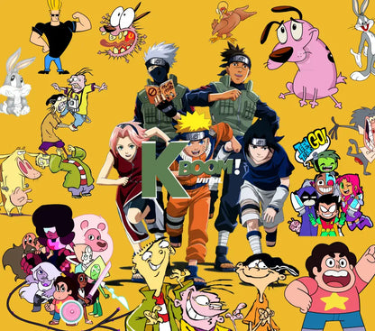 20 Oz Skinny Tumblers 90s cartoon design 1 41 image to choice from 21