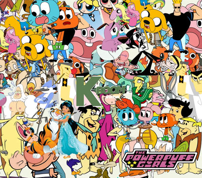 20 Oz Skinny Tumblers 90s cartoon design 1 41 image to choice from 24