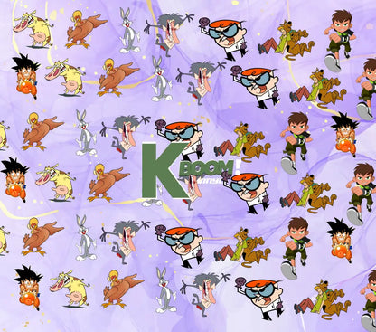 20 Oz Skinny Tumblers 90s cartoon design 2 21 image to choice from 6