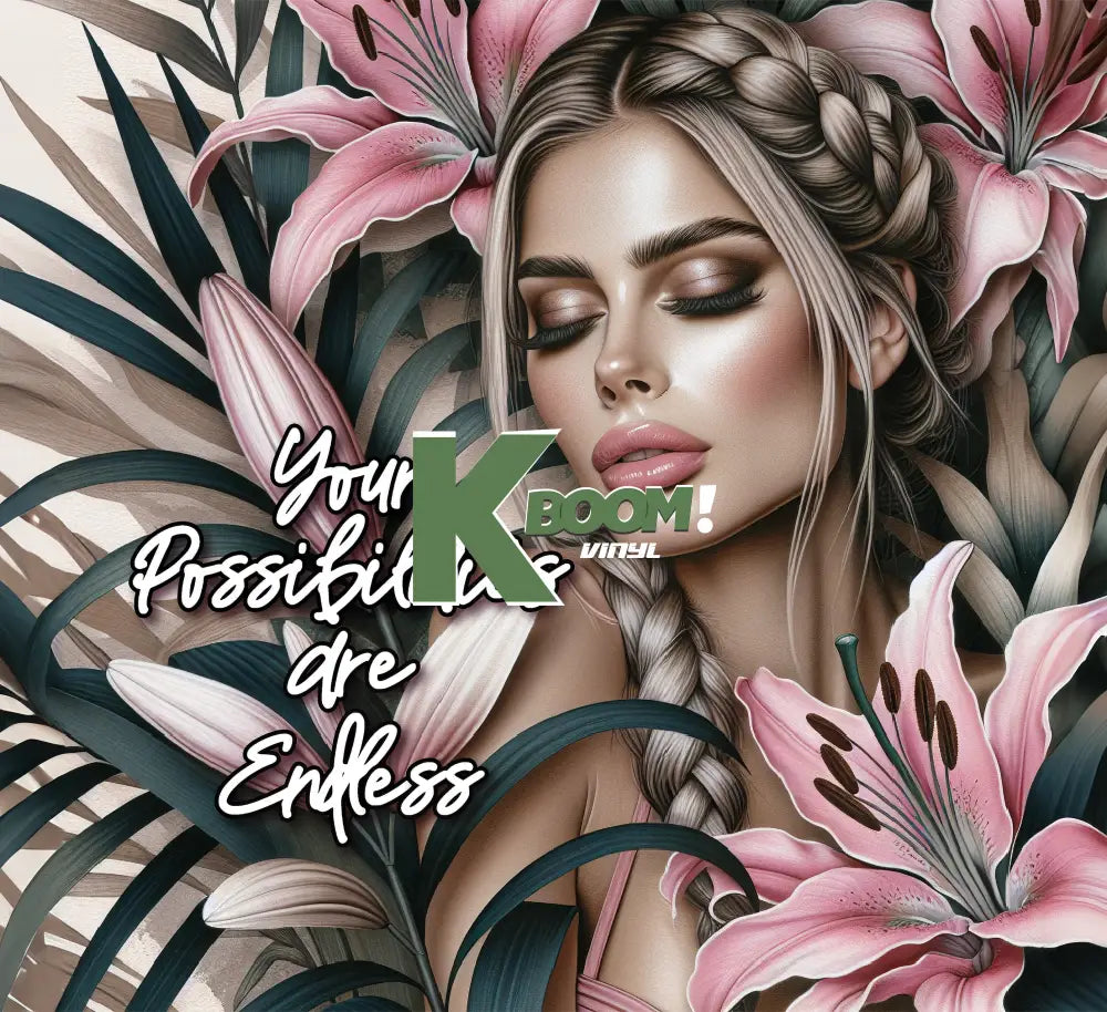 20 Oz Skinny Tumblers Affirmation Girl design 20 image to choice from 13