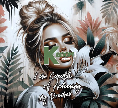 20 Oz Skinny Tumblers Affirmation Girl design 20 image to choice from 18