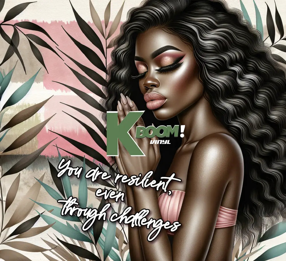 20 Oz Skinny Tumblers Affirmation Girl design 20 image to choice from 6