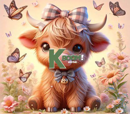 20 Oz Skinny Tumblers Baby Highland Cow design 13 image to choice from 1