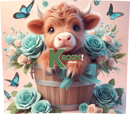 20 Oz Skinny Tumblers Baby Highland Cow design 13 image to choice from 10