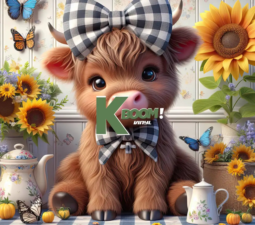 20 Oz Skinny Tumblers Baby Highland Cow design 13 image to choice from 11