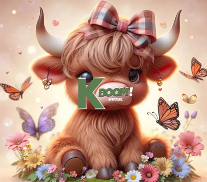 20 Oz Skinny Tumblers Baby Highland Cow design 13 image to choice from 2