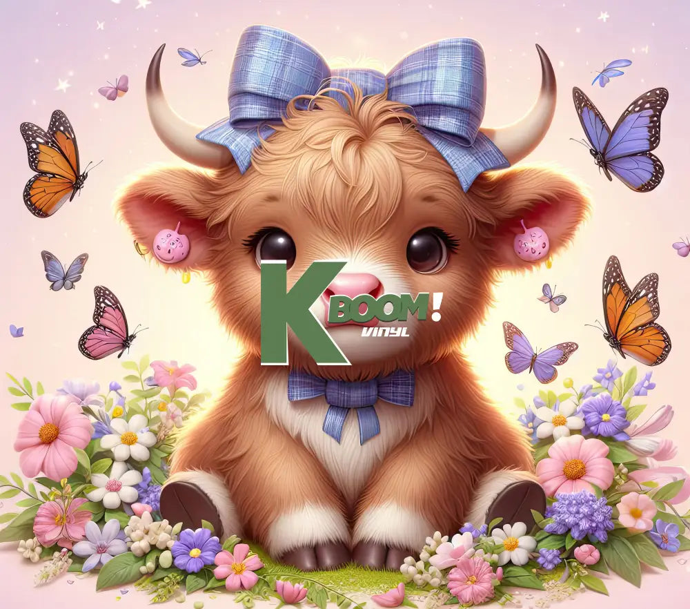 20 Oz Skinny Tumblers Baby Highland Cow design 13 image to choice from 13