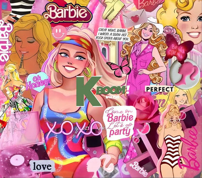 20 Oz Skinny Tumblers Barbie design 1 30 image to choice from 10