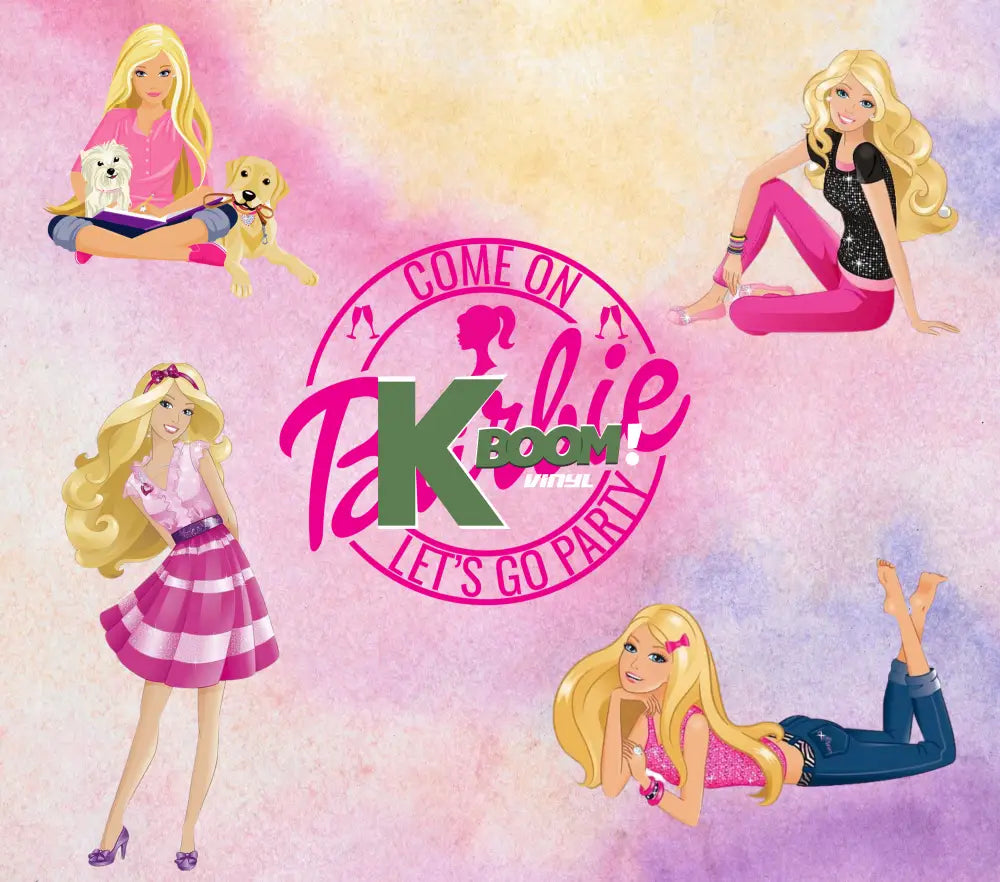 20 Oz Skinny Tumblers Barbie design 2 30 image to choice from 13