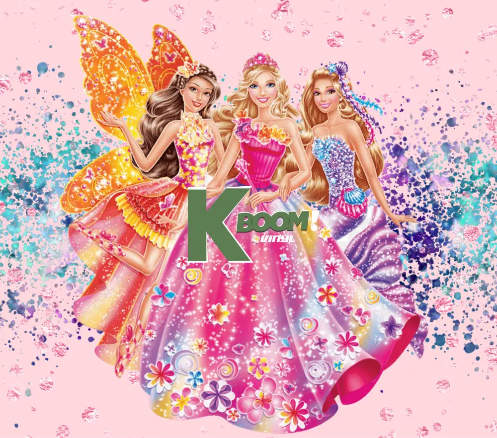 20 Oz Skinny Tumblers Barbie design 2 30 image to choice from 6