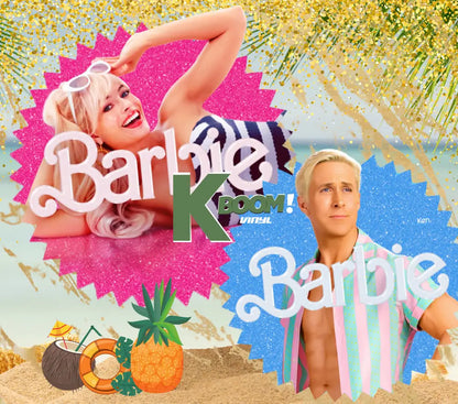 20 Oz Skinny Tumblers Barbie design 2 30 image to choice from 8