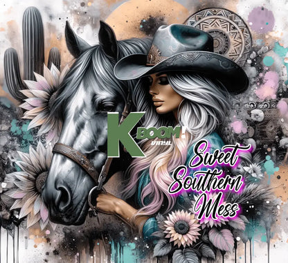 20 Oz Skinny Tumblers Cowgirl design 20 image to choice from 13