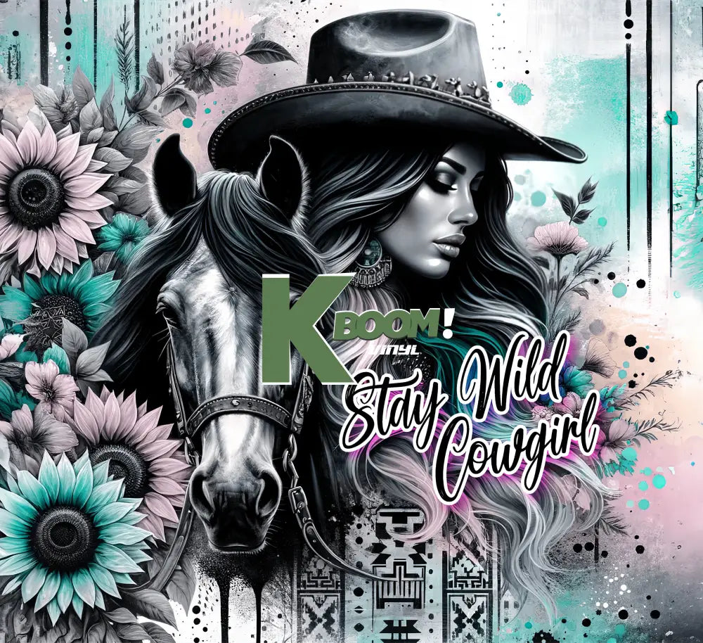 20 Oz Skinny Tumblers Cowgirl design 20 image to choice from 5