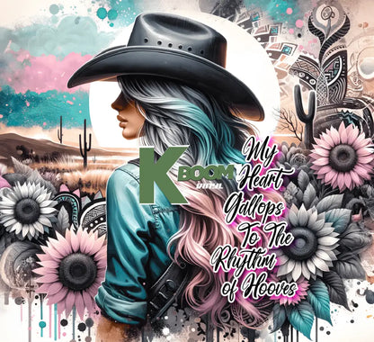 20 Oz Skinny Tumblers Cowgirl design 20 image to choice from 8