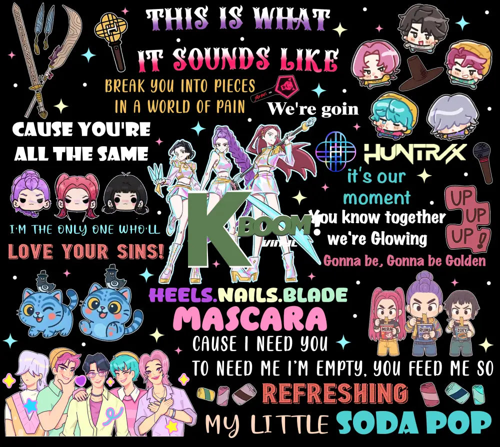 20 Oz Skinny Tumblers Kpop design 1 16 images to choice from