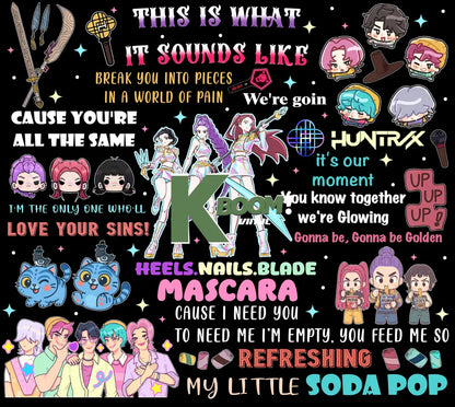 20 Oz Skinny Tumblers Kpop design 1 16 images to choice from