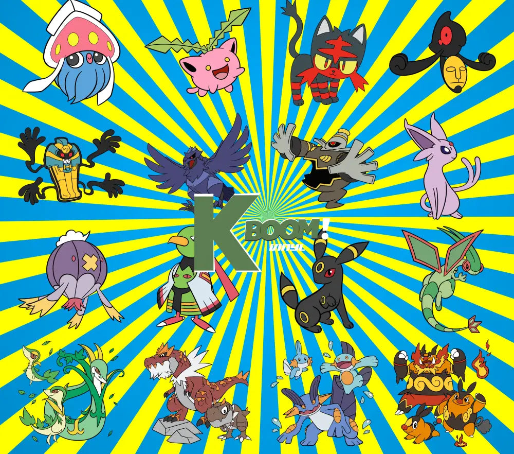 20 Oz Skinny Tumblers Pokémon design 1 30 image to choice from 11