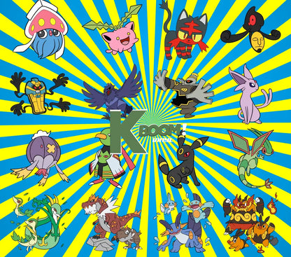 20 Oz Skinny Tumblers Pokémon design 1 30 image to choice from 11