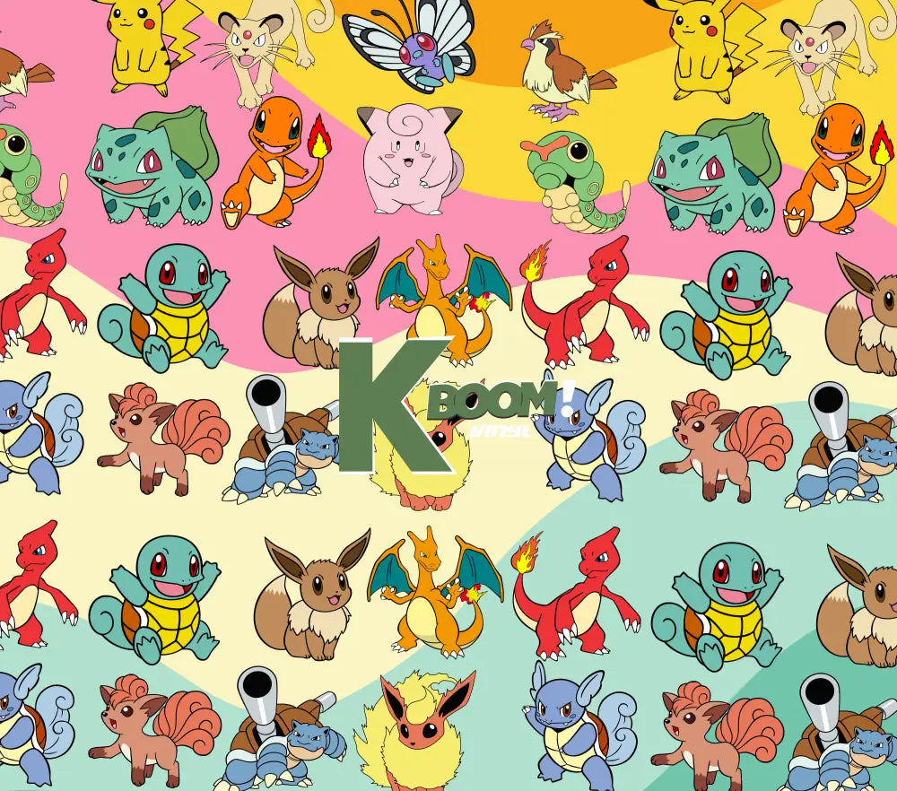 20 Oz Skinny Tumblers Pokémon design 1 30 image to choice from 22