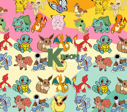 20 Oz Skinny Tumblers Pokémon design 1 30 image to choice from 22