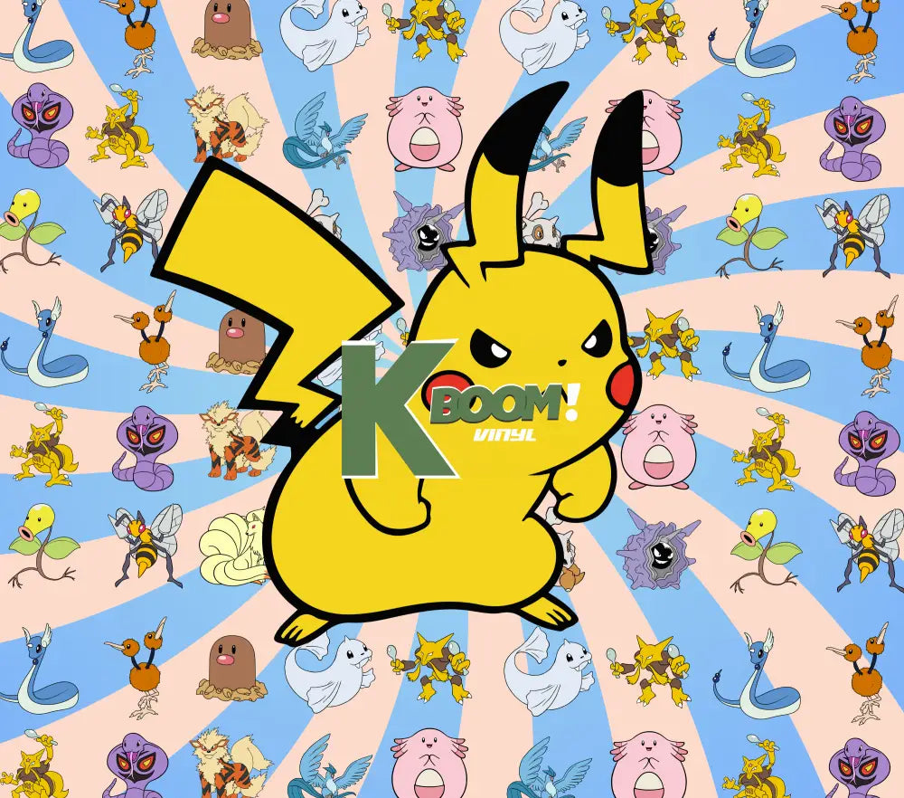 20 Oz Skinny Tumblers Pokémon design 1 30 image to choice from 20