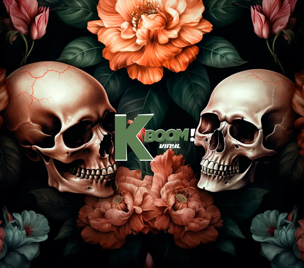 20 Oz Skinny Tumblers skull 1