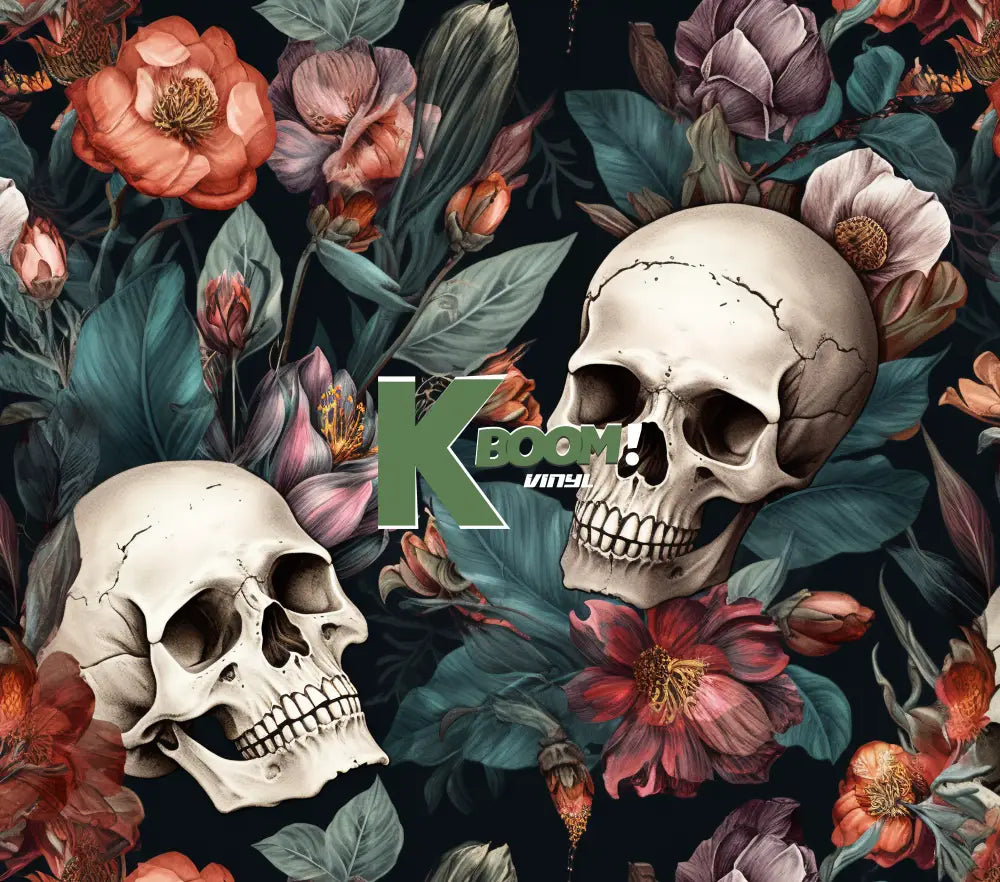 20 Oz Skinny Tumblers skull 4