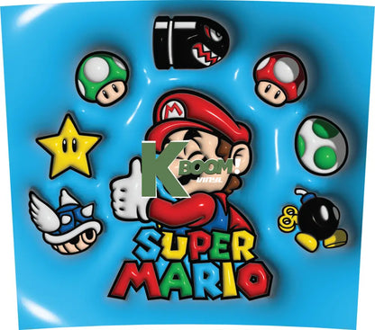 20 Oz Skinny Tumblers Super Mario A4 4