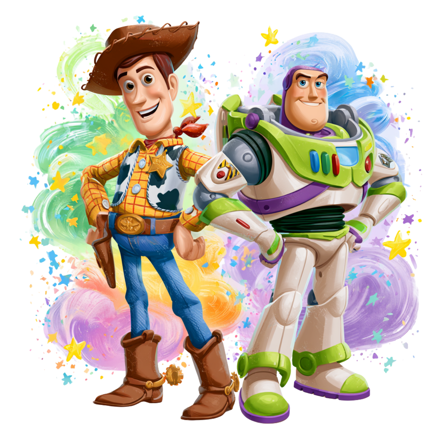 Iron On DTF Transfers For T-Shirt Clothes about 22cm 10 to choice from Toy Story 5