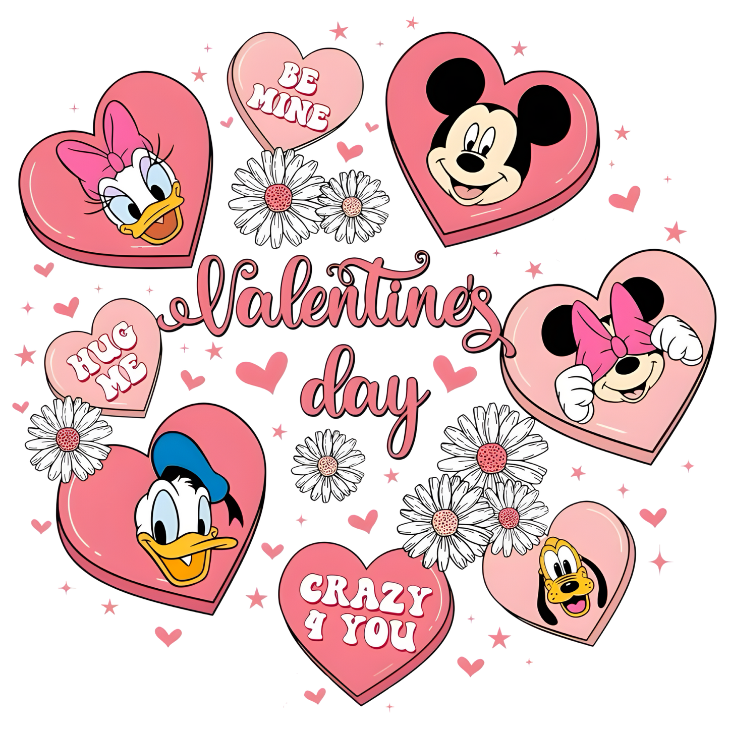 Iron On DTF Transfers For T-Shirt Clothes about 22cm 10 to choice from Valentines