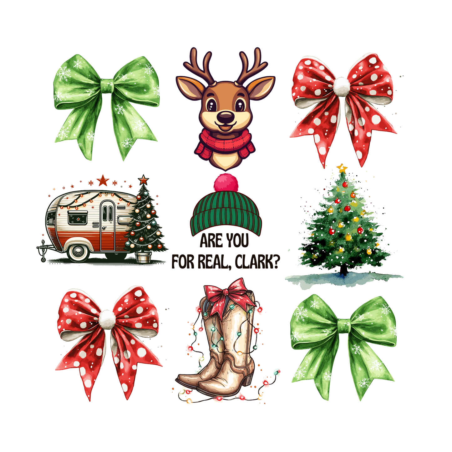 Iron On DTF Transfers For T-Shirt Clothes about 22 8 to choice from Xmas 4