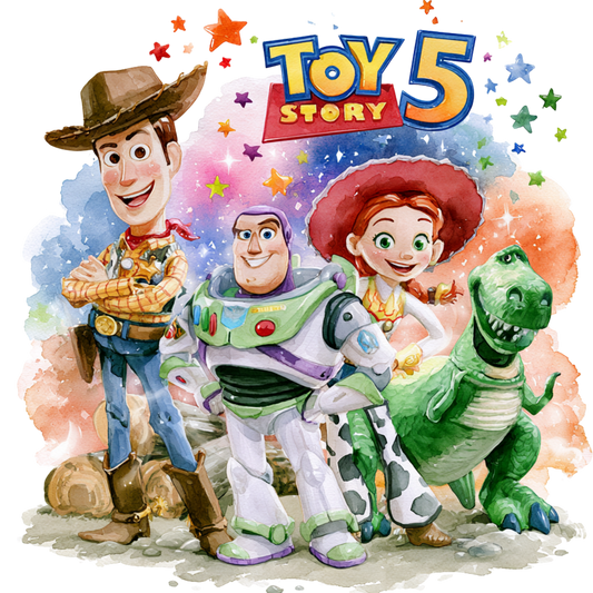 Iron On DTF Transfers For T-Shirt Clothes about 22cm 10 to choice from Toy Story 5
