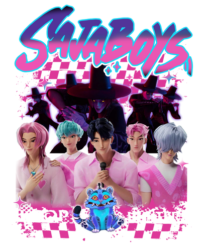 Iron On DTF Transfers For T-Shirt Clothes about 20cm 5 to choice from