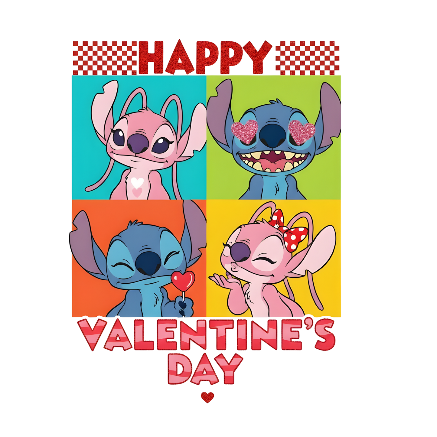 Iron On DTF Transfers For T-Shirt Clothes about 22cm 10 to choice from Valentines