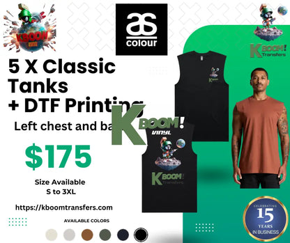 5 X Classic Tank 5073 + Left chest and back