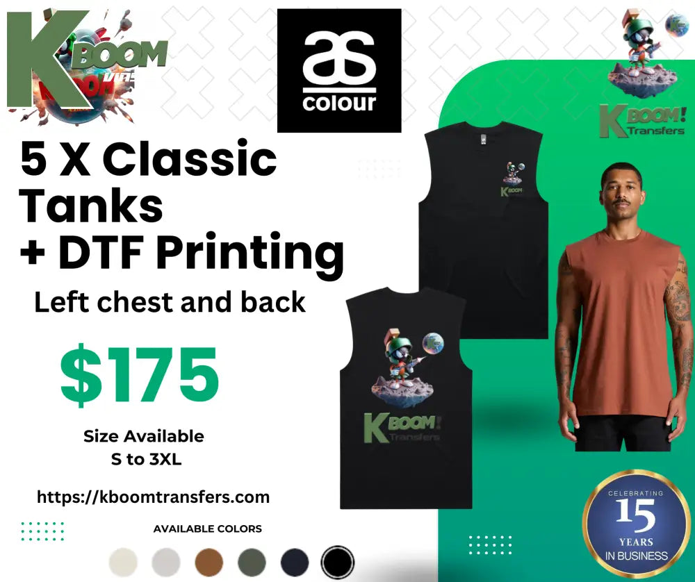 5 X Classic Tank 5073 + Left chest and back